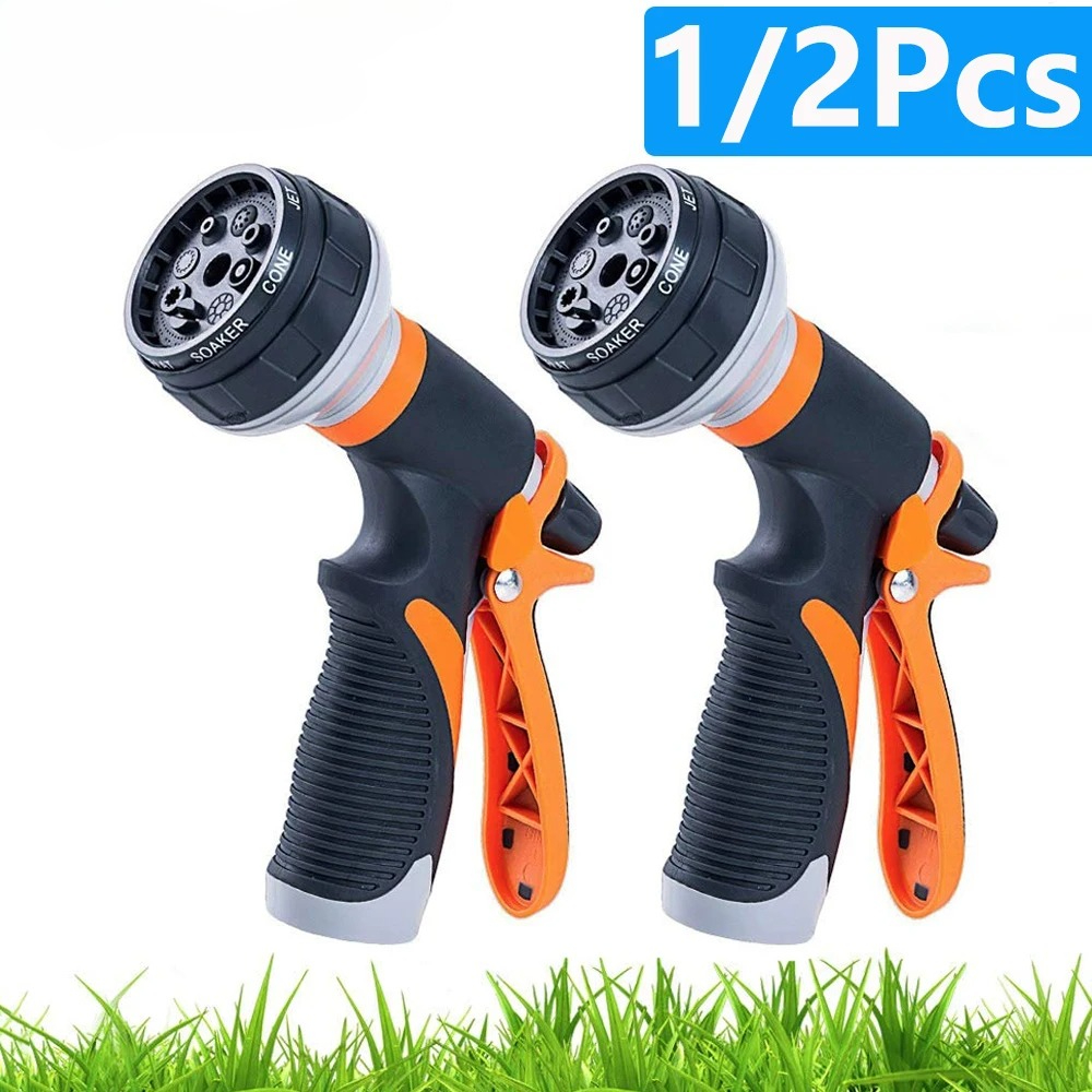ZOMASOU 1/2Pcs Garden Hose Water Spray Gun 8 Modes Car Wash High Pressure Sprayer Watering Nozzle For Plant Lawn Yard Water Jet_voghion.com