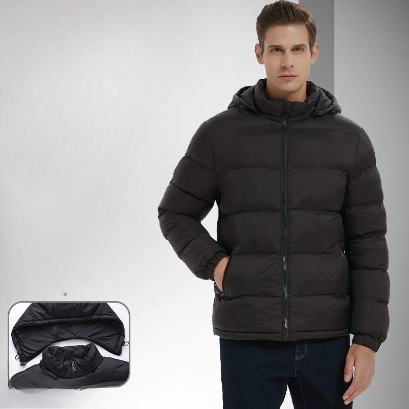 New Cotton-padded Men's Winter Thermal Clothing Cotton-padded Jacket Men's Clothing Removable Hooded Jacket_voghion.com