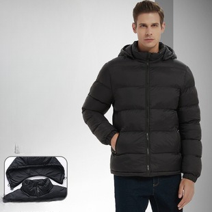 New Cotton-padded Men's Winter Thermal Clothing Cotton-padded Jacket Men's Clothing Removable Hooded Jacket_voghion.com