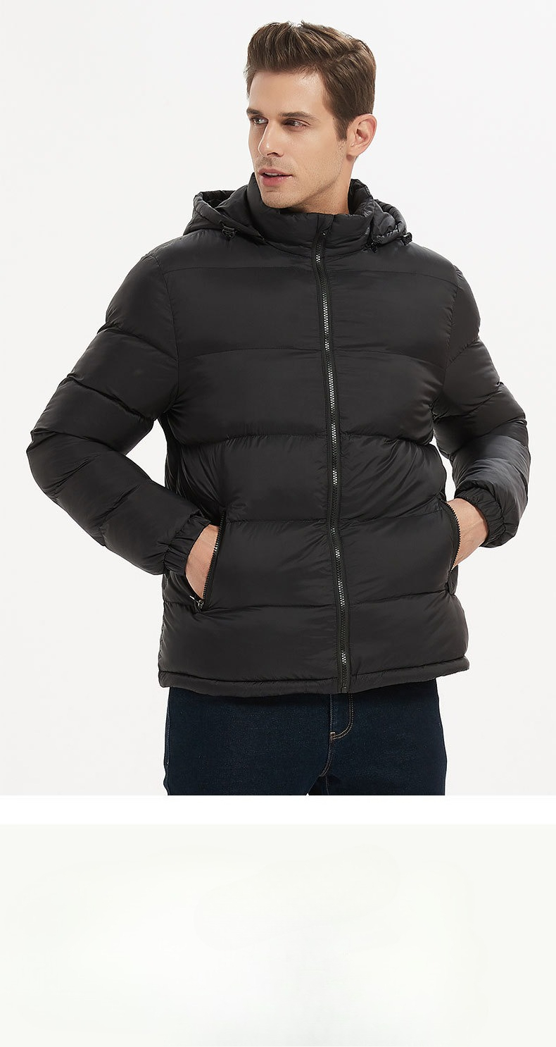 New Cotton-padded Men's Winter Thermal Clothing Cotton-padded Jacket Men's Clothing Removable Hooded Jacket_voghion.com