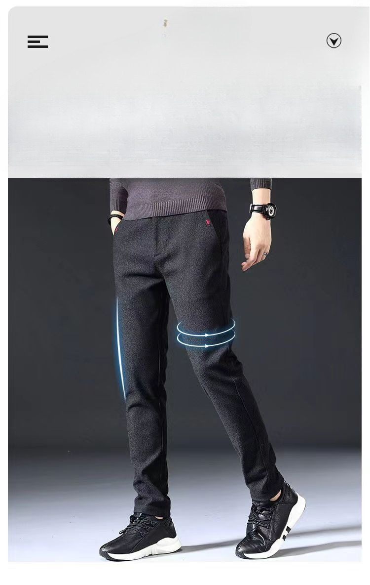 Herr casual byxor slim fit för höst och vinter mode_voghion.com