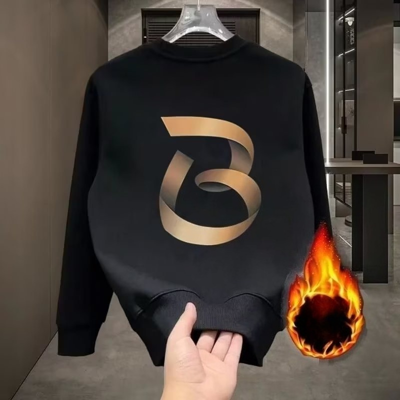 Herren Fleece Pullover Oversized Für Den Winter Mit Rundhalsausschnitt_voghion.com