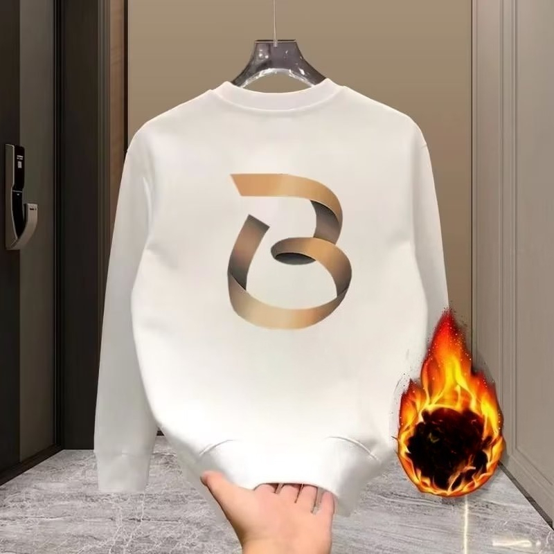 Neuer Fleece-Pullover für Herbst und Winter, voluminös geschnitten und locker mit Rundhalsausschnitt, Herrenbekleidung_voghion.com