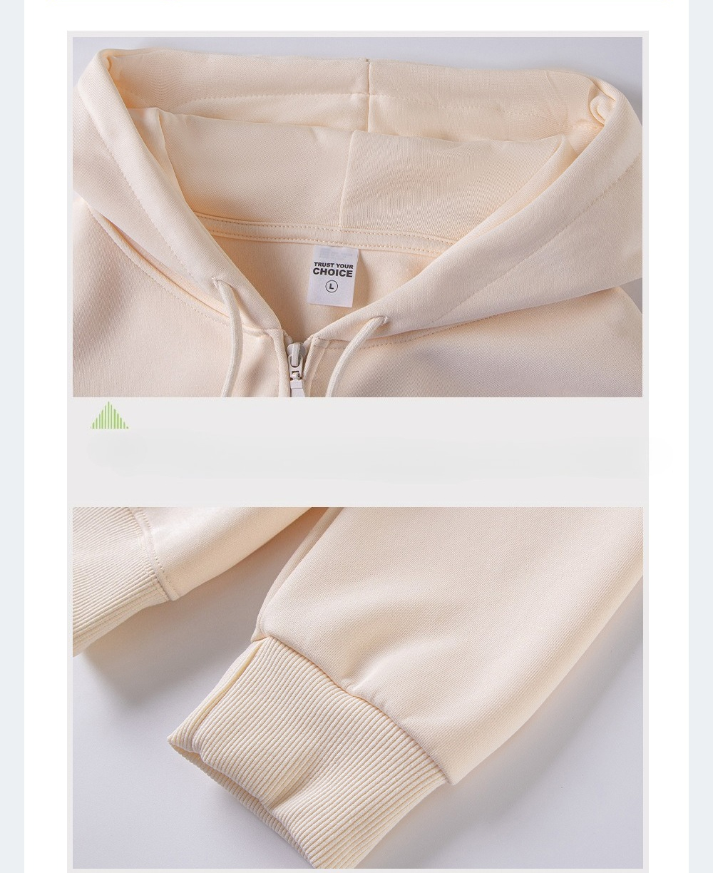 Hanorac cu fermoar și glugă din polar jachetă termică iarnă_voghion.com