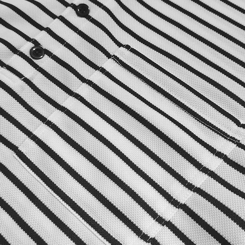 new Cross-border European American Men's Autumn And Winter Versatile Long-sleeve Shirt Casual Horizontal Striped_viptrois.com