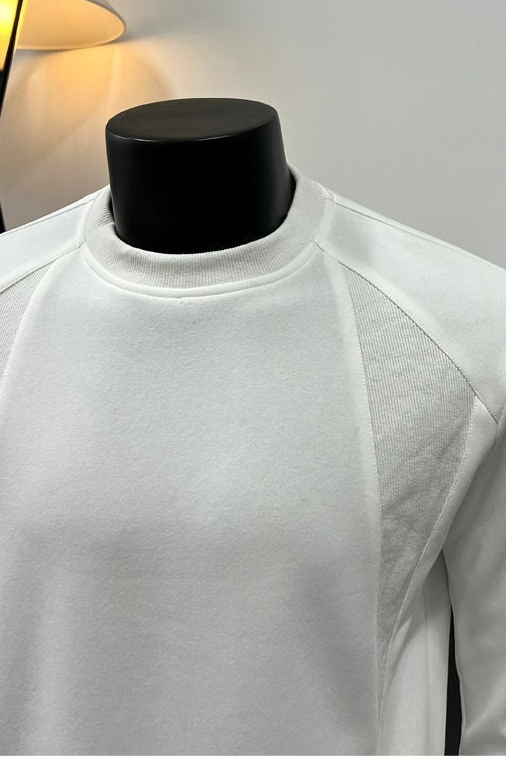 Mamba Cotton American-style Deconstructed Patchwork Silhouette Long-sleeve T-shirt, Round-neck Sweatshirt, Autumn_viptrois.com
