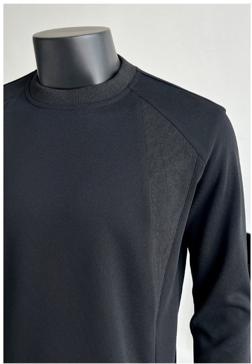Mamba Cotton American-style Deconstructed Patchwork Silhouette Long-sleeve T-shirt, Round-neck Sweatshirt, Autumn_viptrois.com