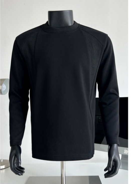 Mamba Cotton American-style Deconstructed Patchwork Silhouette Long-sleeve T-shirt, Round-neck Sweatshirt, Autumn_viptrois.com