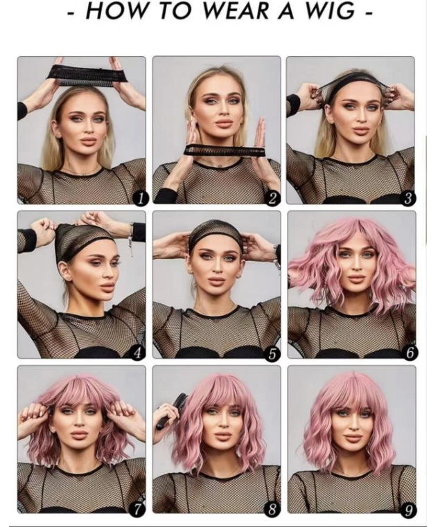 Long Wavy Synthetic Lace Front Wig For Natural Look Black_voghion.com