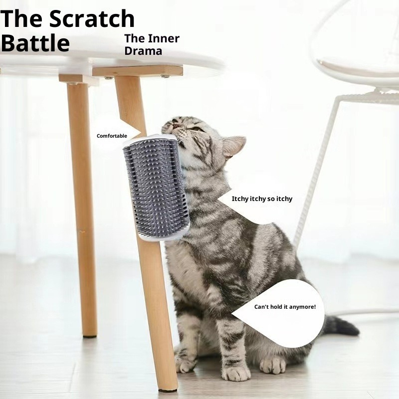 Katzenkamm zur Haarentfernung, Massagebürste, Katzenminze-Spielzeug, Haustierbedarf_voghion.com