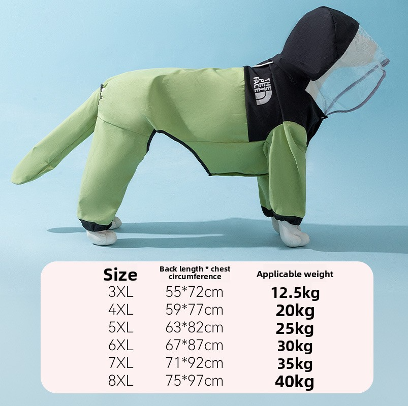 Imperméable patchwork élégant pour chien - Vêtements imperméables printemps/été pour Golden Retrievers et Labradors_voghion.com