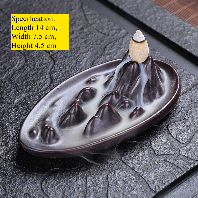 Backflow Incense Burner Creative Home Ornaments Ceramic Handicrafts Zen Ornaments Pisces Backflow Sandalwood Ornamental_voghion.com