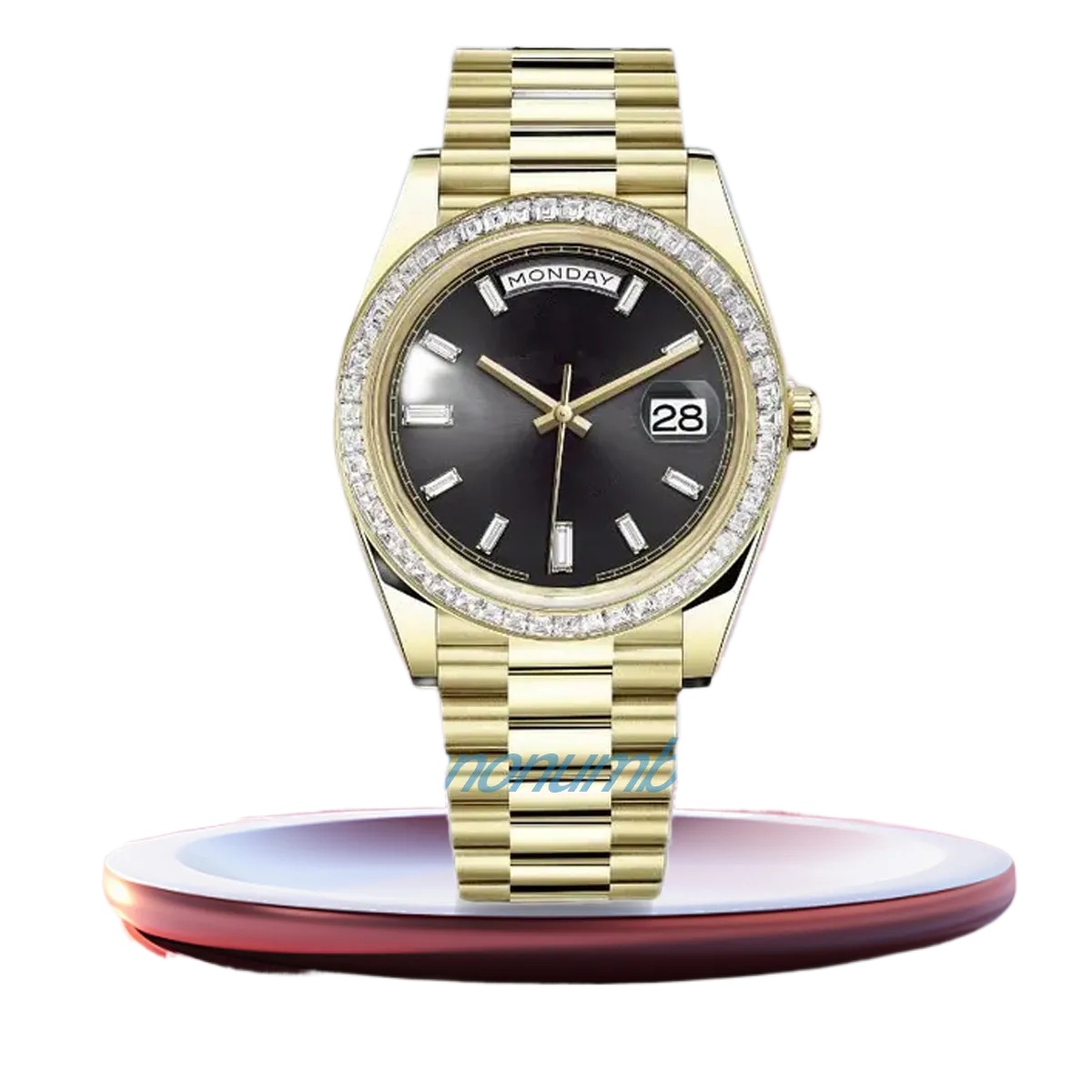 Orologio Uomo Automatico In Acciaio Inossidabile Con Diamanti_voghion.com
