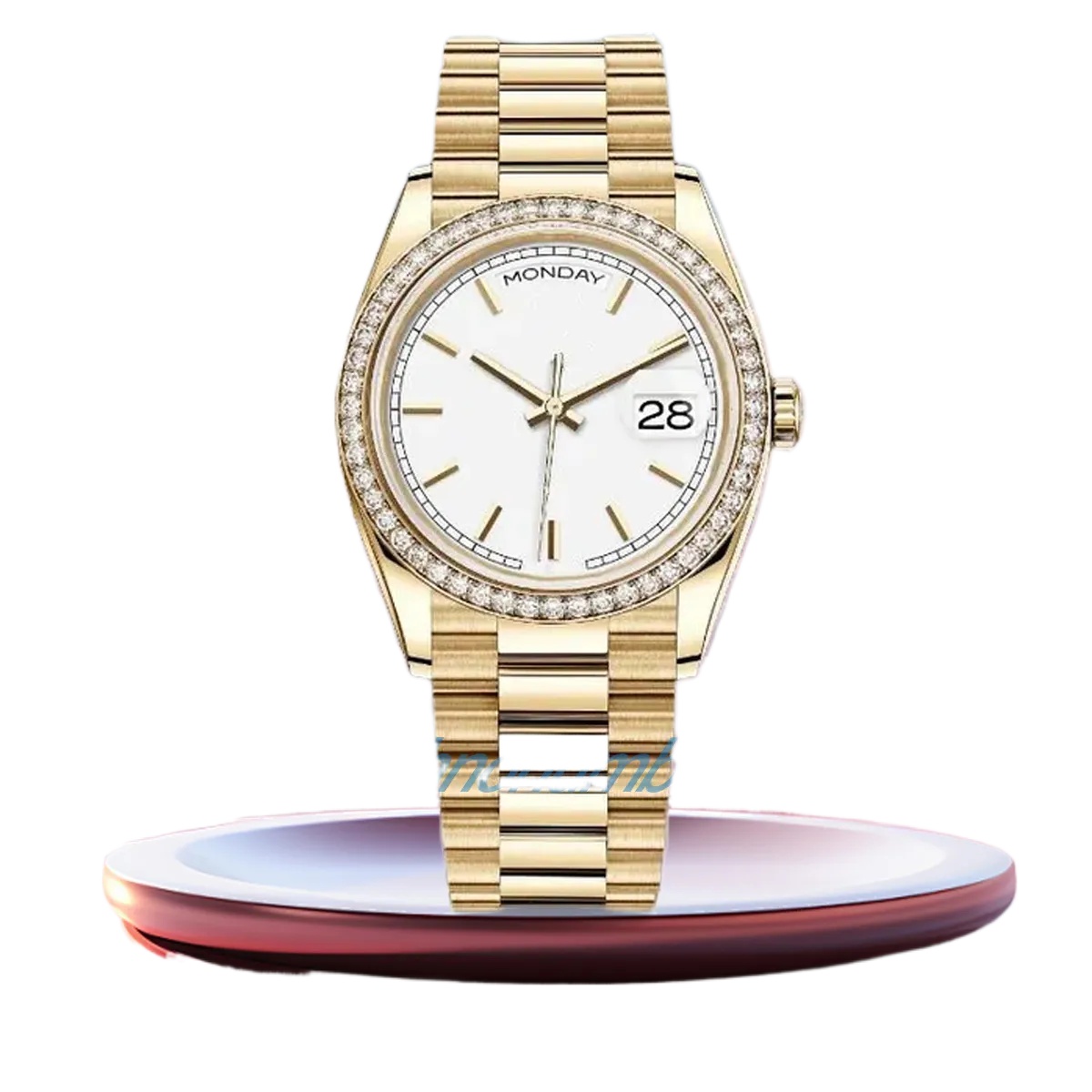 Orologio Uomo Automatico In Acciaio Inossidabile Con Diamanti_voghion.com