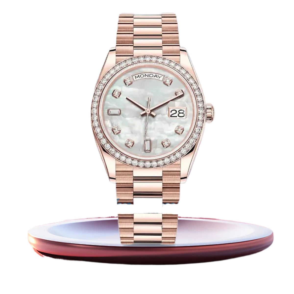 Orologio Uomo Automatico In Acciaio Inossidabile Con Diamanti_voghion.com
