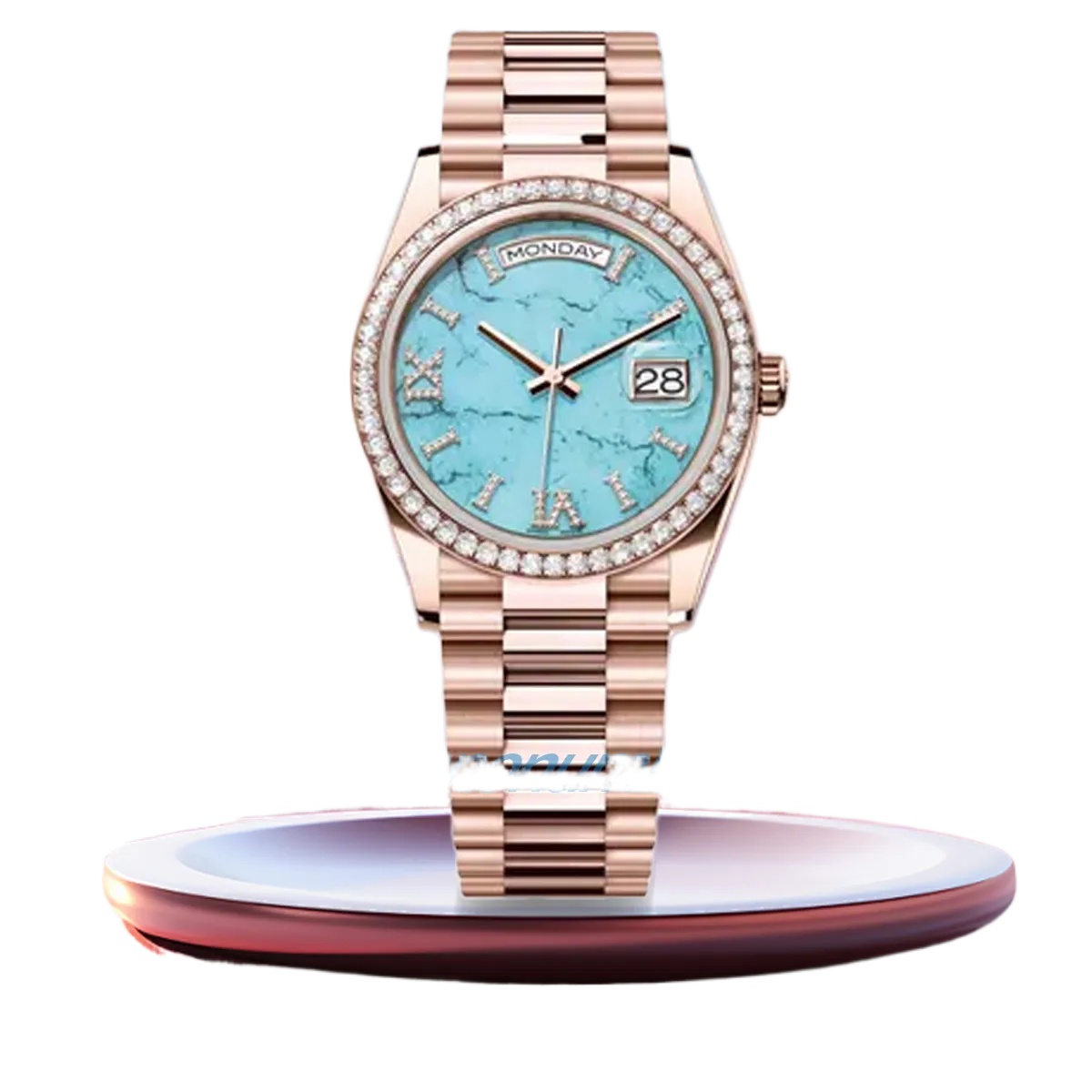 Orologio Uomo Automatico In Acciaio Inossidabile Con Diamanti_voghion.com