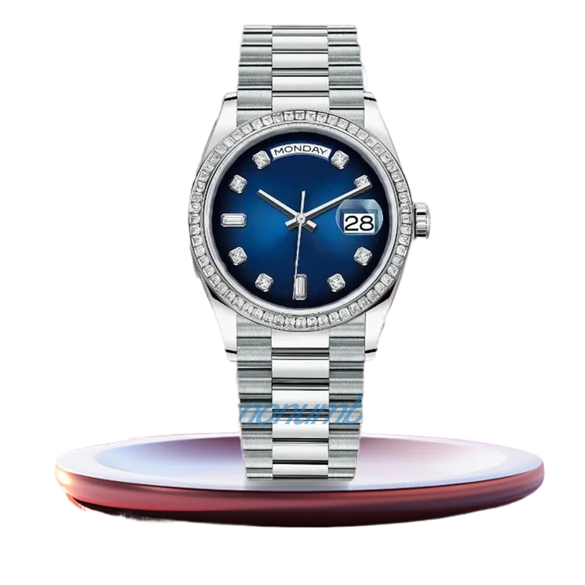 Orologio Uomo Automatico In Acciaio Inossidabile Con Diamanti_voghion.com