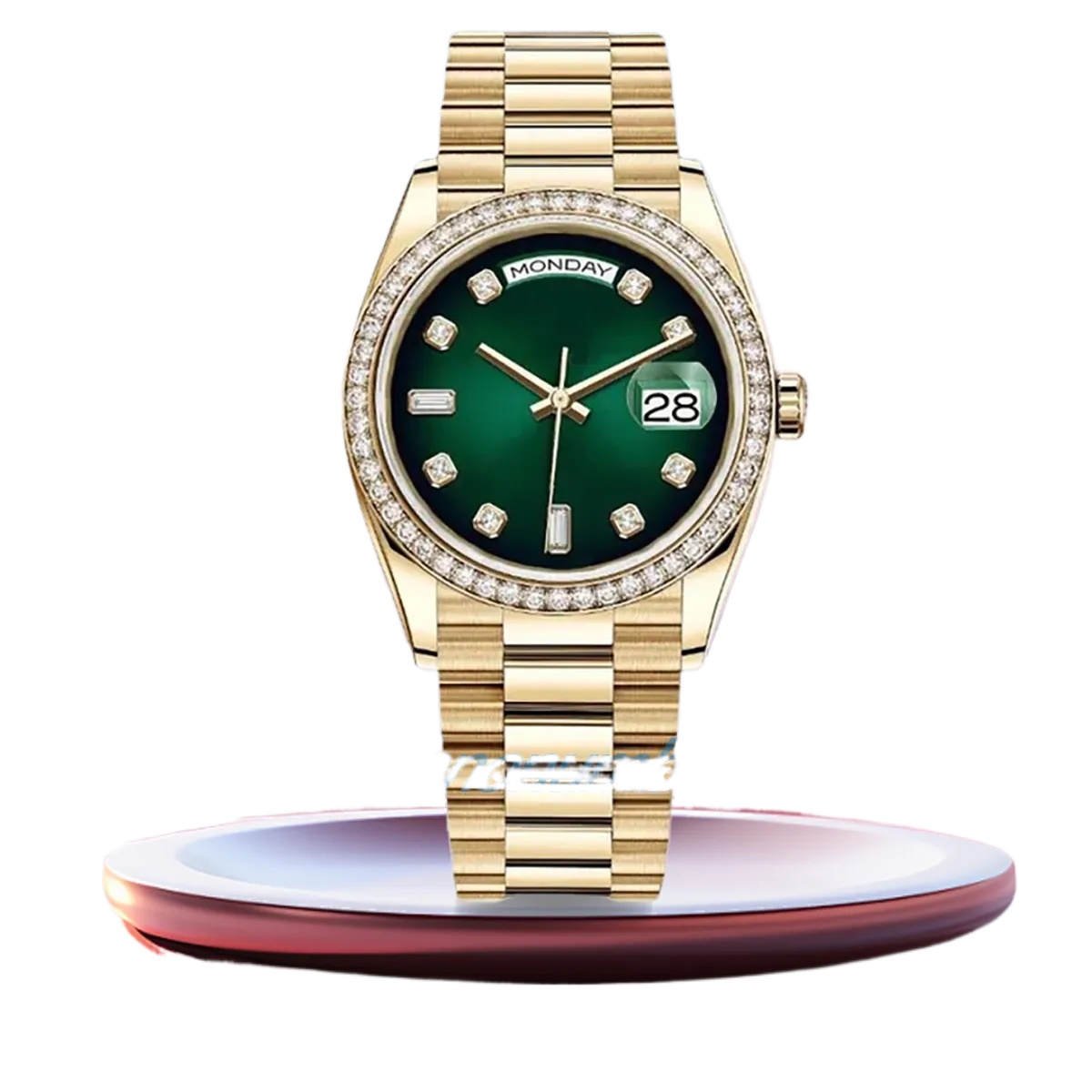 Orologio Uomo Automatico In Acciaio Inossidabile Con Diamanti_voghion.com