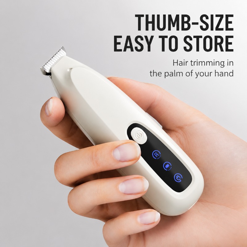 Ergonomic thumb-sized trimmer
