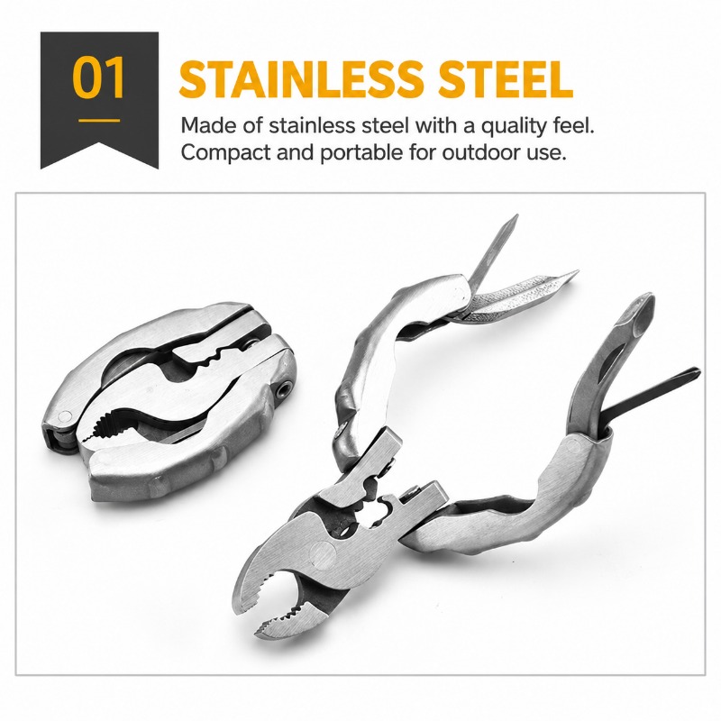 Multi-tool folded into a rounded pebble shape