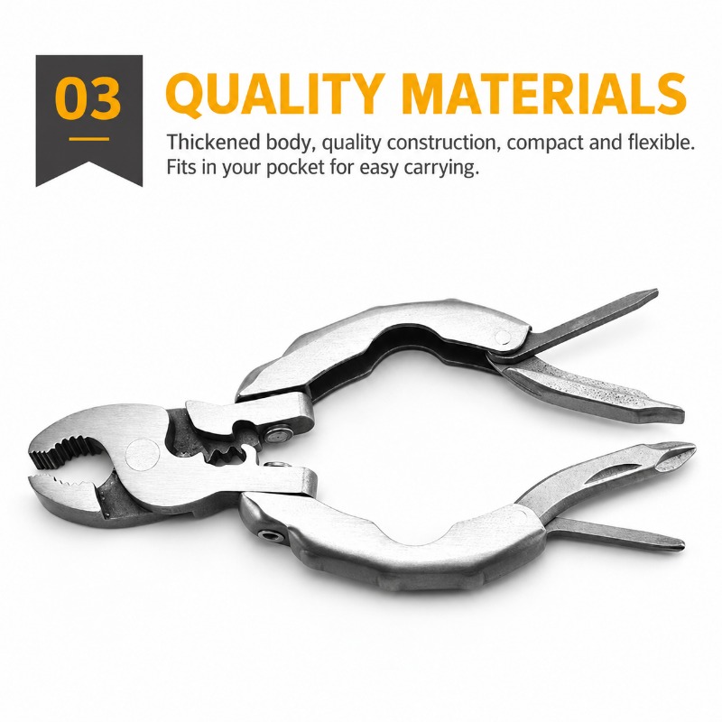 Metal multi-tool with a matte-brushed finish