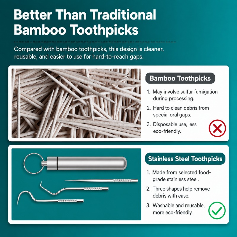 Stainless Steel vs Bamboo Toothpicks