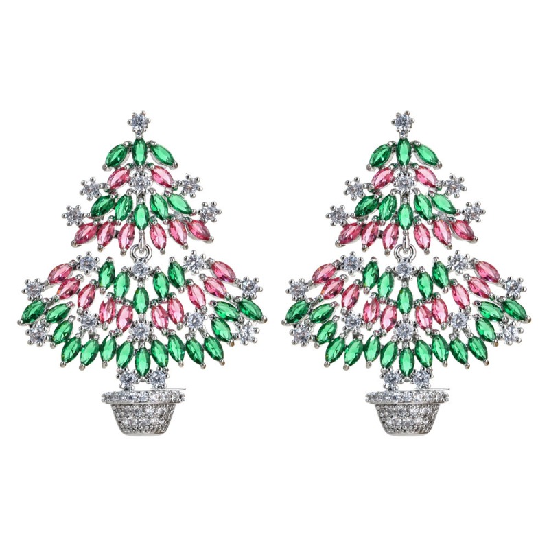 Limited Edition 3D Christmas Tree Earrings | Wear The Holiday Spirit On Your Ears When The Christmas Tree “grows” From Your Desk To Your Ears, Every G_voghion.com