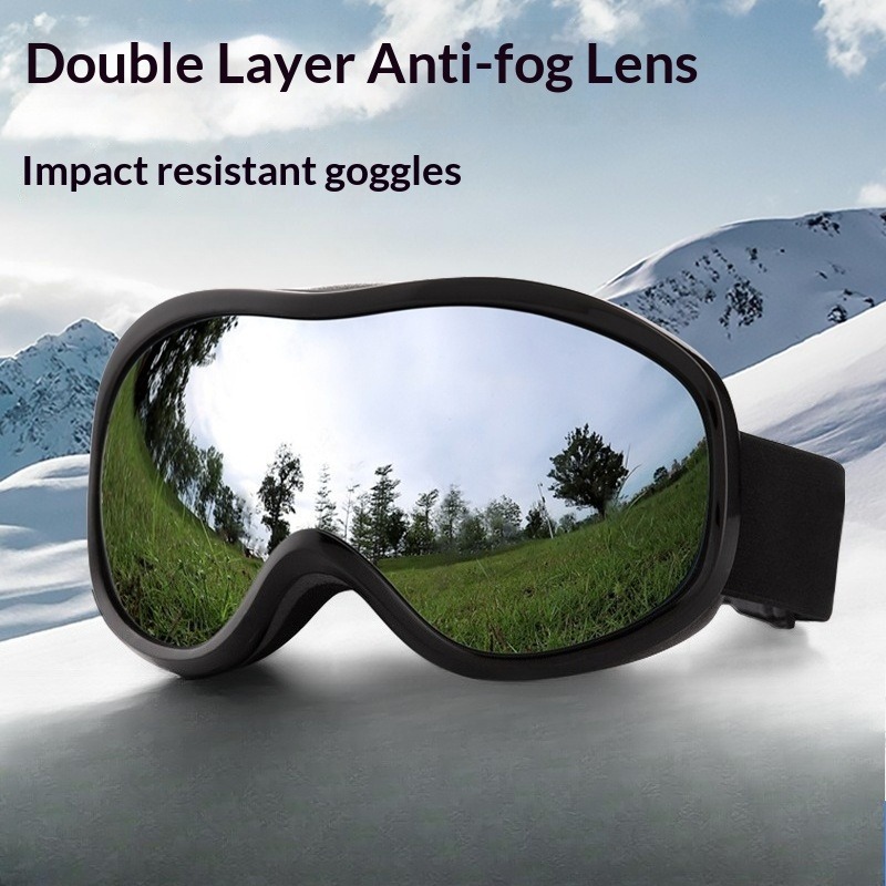 Óculos de esqui com dupla camada antiembaçante – HD, respiráveis e resistentes ao vento._voghion.com