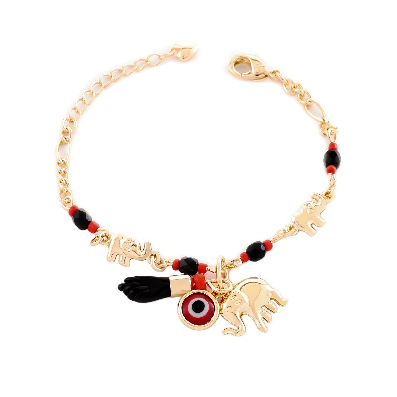 Bohemian Wind Devil's Eye Elephant Armband Cartoon Fun Fußkettchen Urlaubswind_voghion.com
