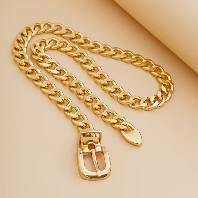 Einfache Retro Kettenhalskette Mit Design Für Damen Modern_voghion.com
