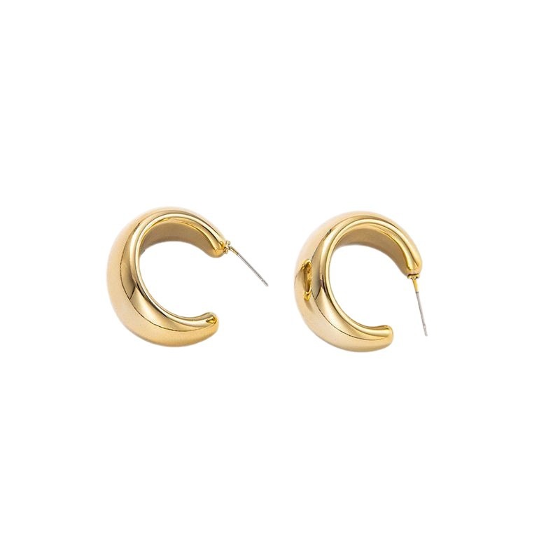 Water Drop Geometric Stud Earrings Electroplated Acrylic Design_voghion.com