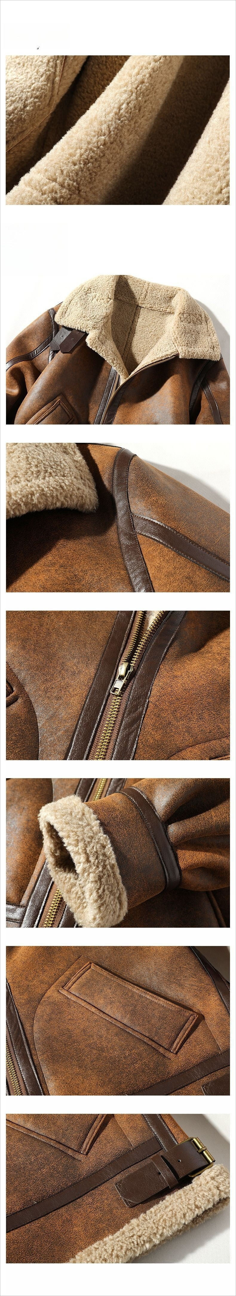Vintage Suede Lamb Wool Jacket Men's Jacket Fleece Thickened Winter Fur Integrated Large Size Locomotive Leather Jacket Tide_viptrois.com