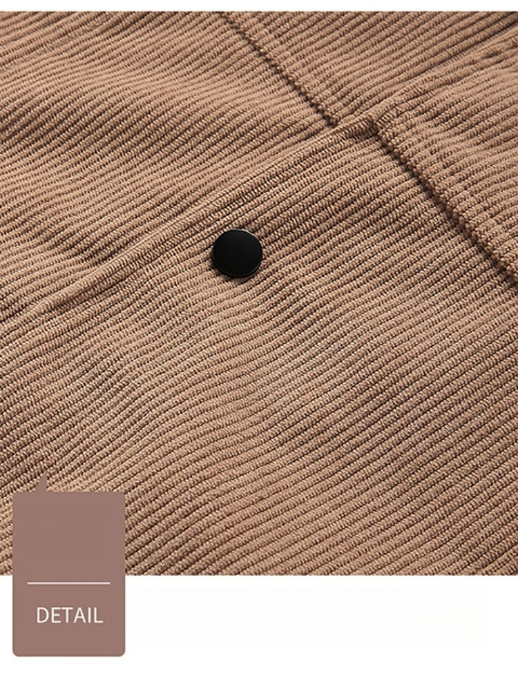 Autumn And Winter Men's Jacket Corduroy Lapel Solid Color Business Casual Middle-aged Fleece Thickened Coat Men_viptrois.com