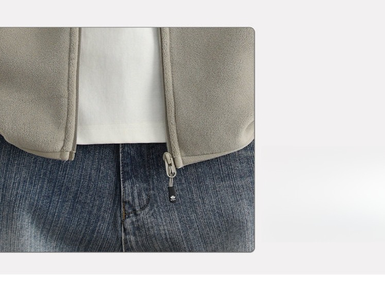 Cardigan Sweater Spring And Autumn New Thickened Warm Fleece Casual Stand-up Jacket_viptrois.com