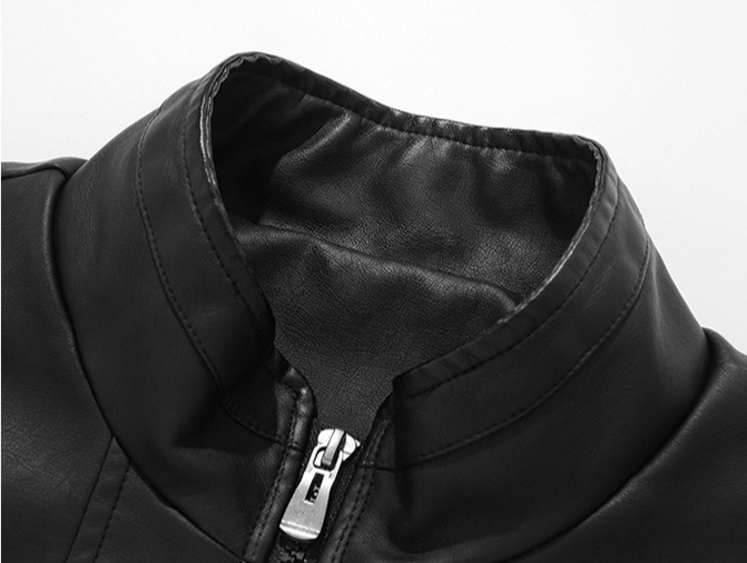 New Jacket Men's Leather Jacket Stand-up Collar Loose Casual American Top Women's Versatile Coat_viptrois.com