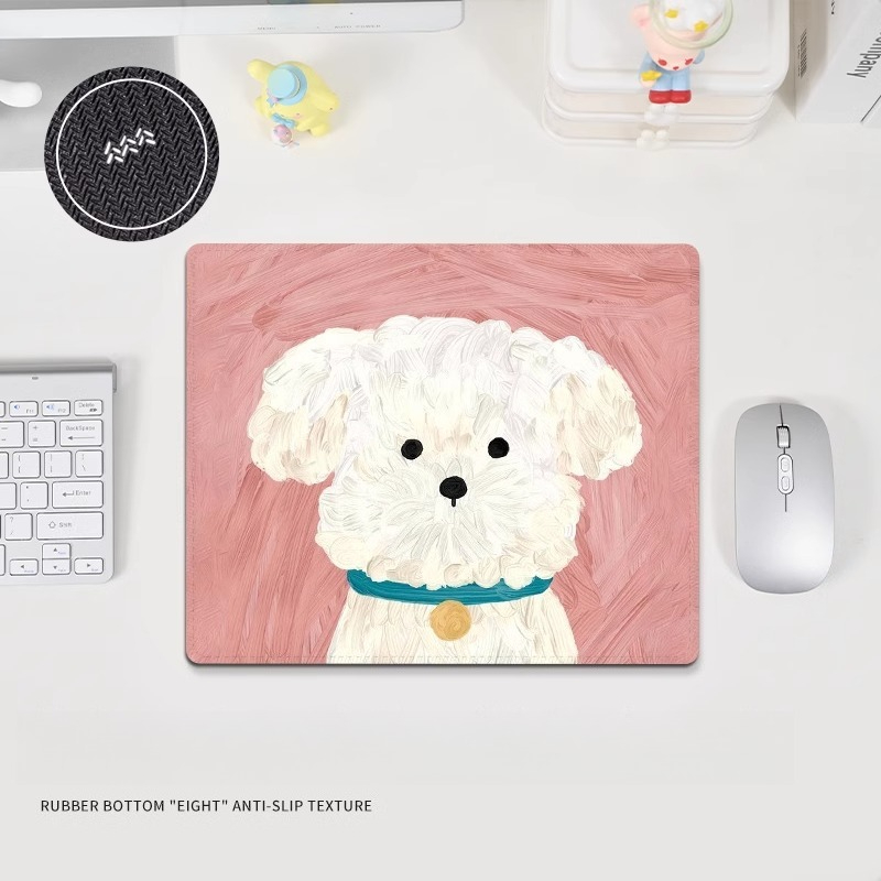 Tapis de souris mignon en forme de chiot, petit tapis de table d'ordinateur, tapis de jeu antidérapant avec bords renforcés, tapis de table épais pour cybercafé et e-sport_voghion.com