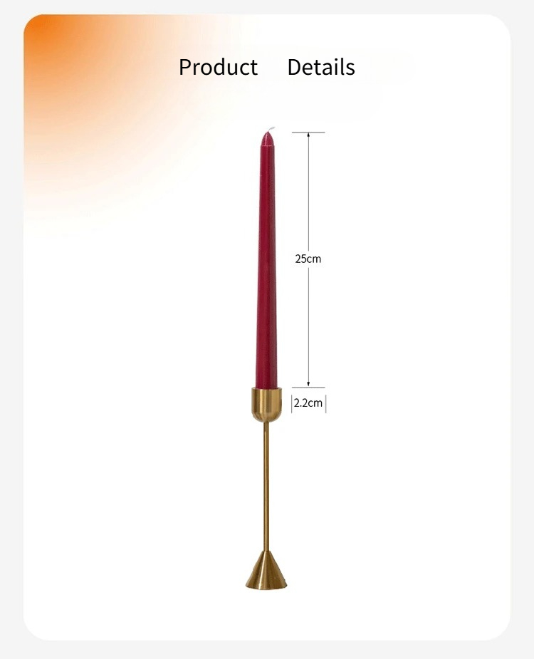 Set Of 4 Coloured Taper Candles Long Unscented For Weddings_voghion.com