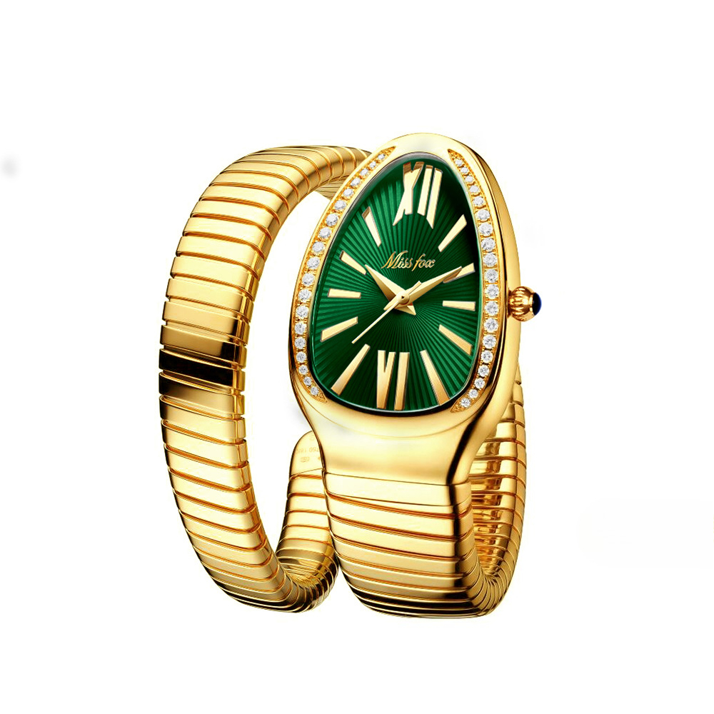 Reloj pulsera serpiente mujer acero inoxidable con diamantes_voghion.com