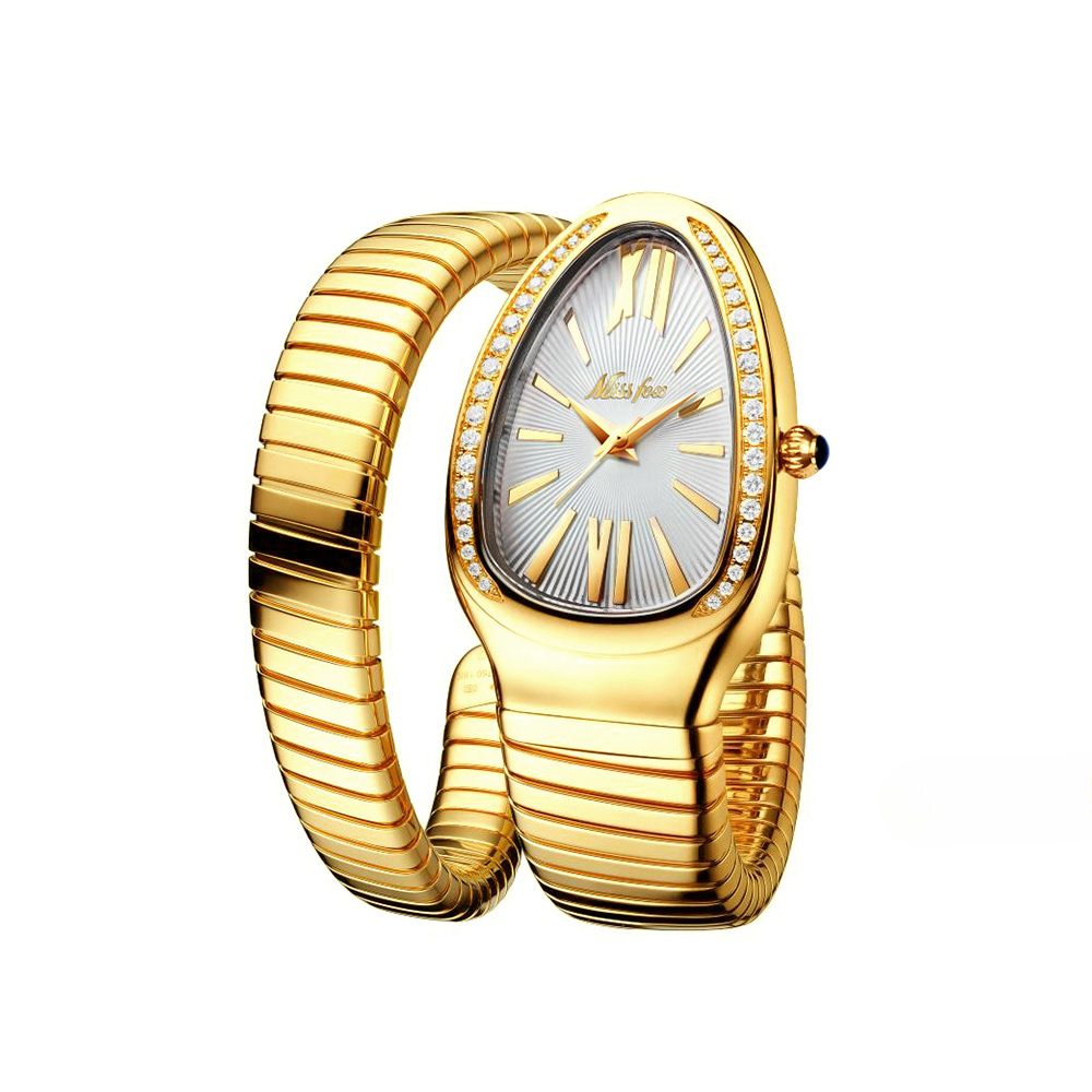 Reloj pulsera serpiente mujer acero inoxidable con diamantes_voghion.com