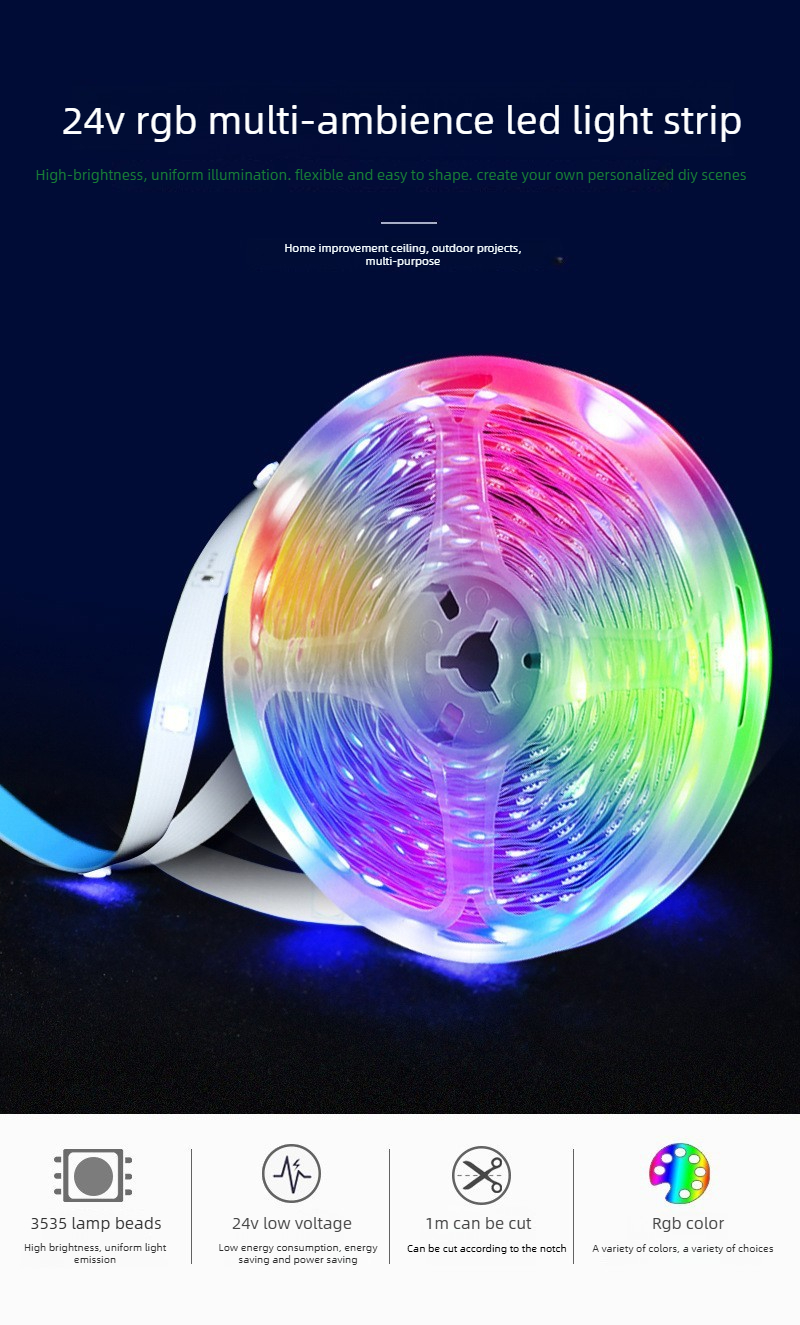 Kit tira led con control de música bluetooth y 44 botones_voghion.com