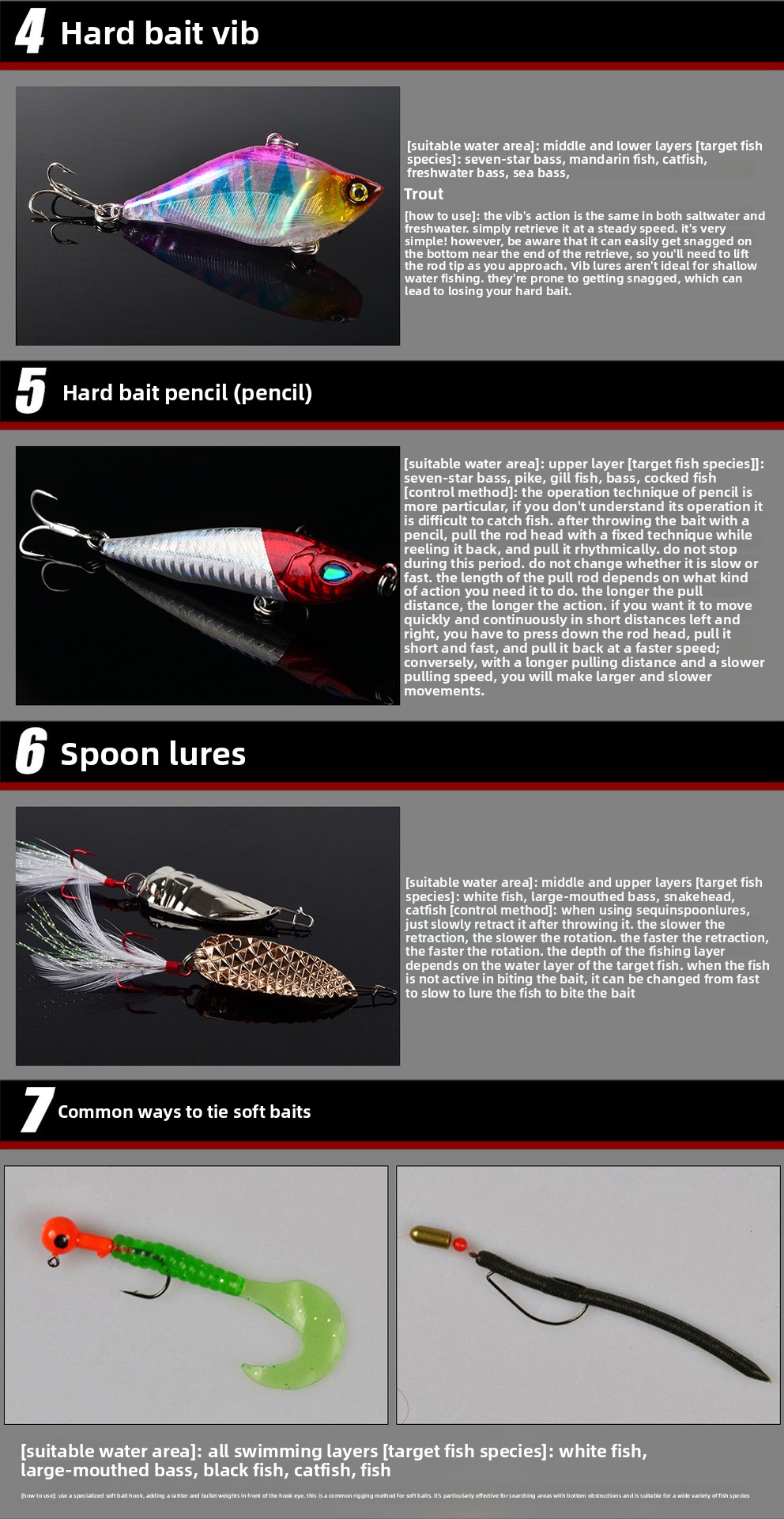 Fishing Lure Set 20 Piece Assorted Colour Artificial Bait Kit_voghion.com