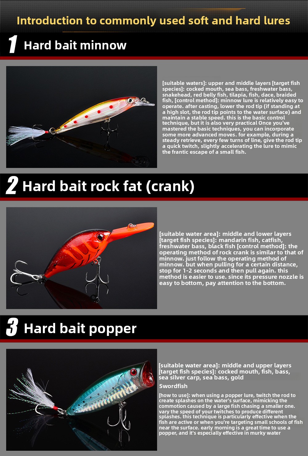 Fishing Lure Set 20 Piece Assorted Colour Artificial Bait Kit_voghion.com