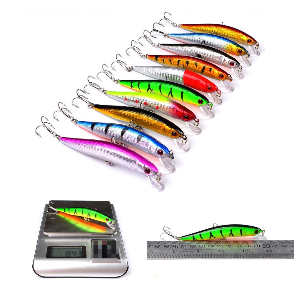 Fishing Lure Set 20 Piece Assorted Colour Artificial Bait Kit_voghion.com