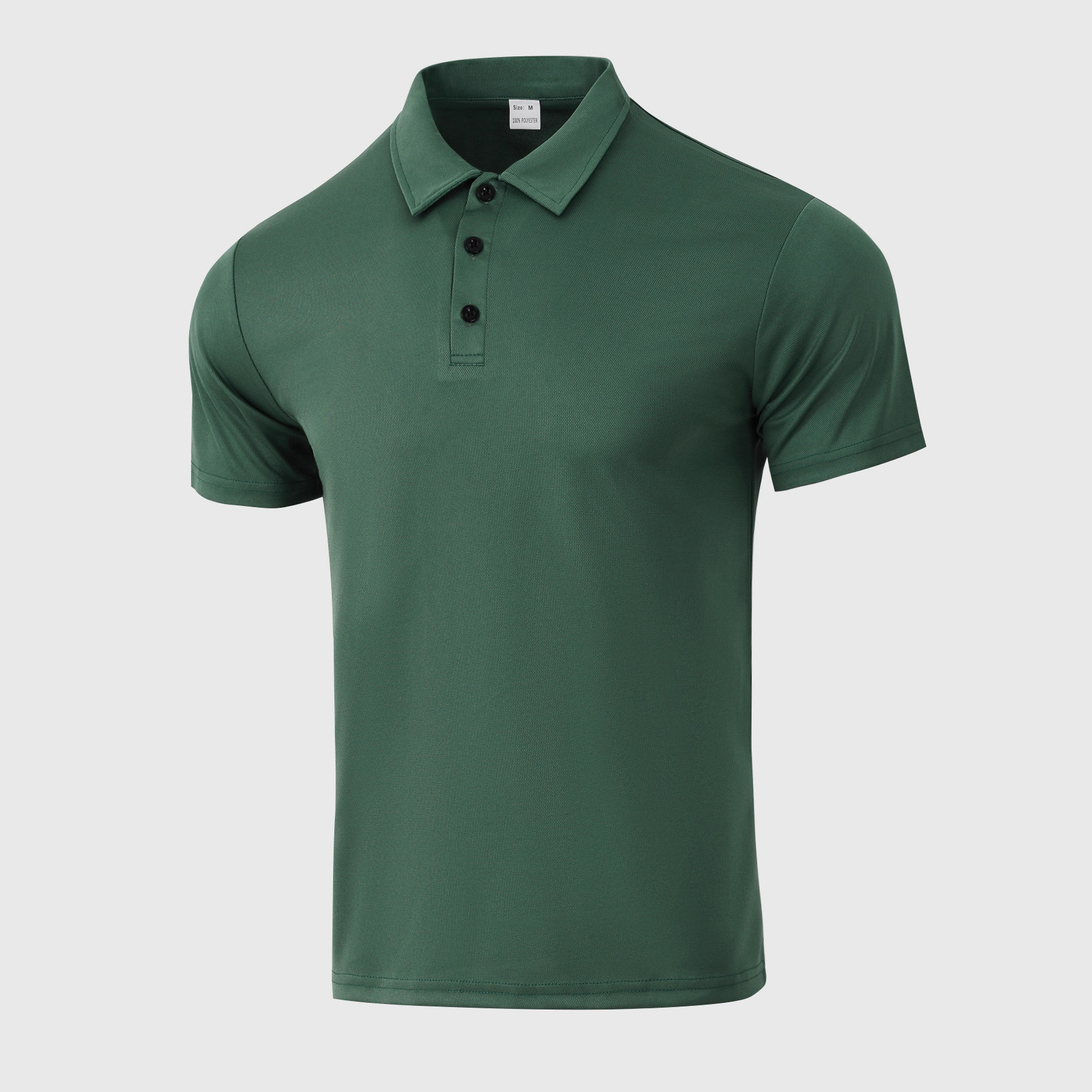 2026 Summer Solid Color Lapel Summer Men's Loose Short Sleeve Simple Casual Daily T-Shirt_voghion.com