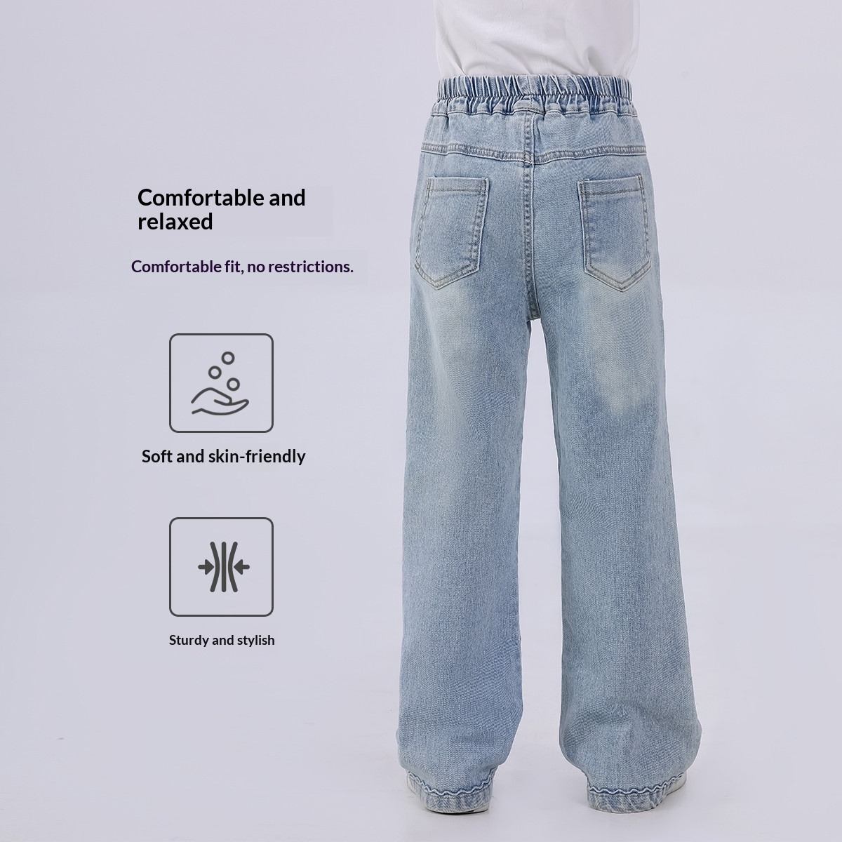 Mädchen-Schlagjeans Frühling & Sommer 2026 – Neu eingetroffen: Modische, leicht ausgestellte Bootcut-Hosen für Kleinkinder und Kinder – Lässige Jeans_voghion.com