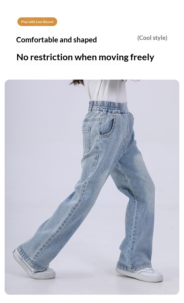 Mädchen-Schlagjeans Frühling & Sommer 2026 – Neu eingetroffen: Modische, leicht ausgestellte Bootcut-Hosen für Kleinkinder und Kinder – Lässige Jeans_voghion.com