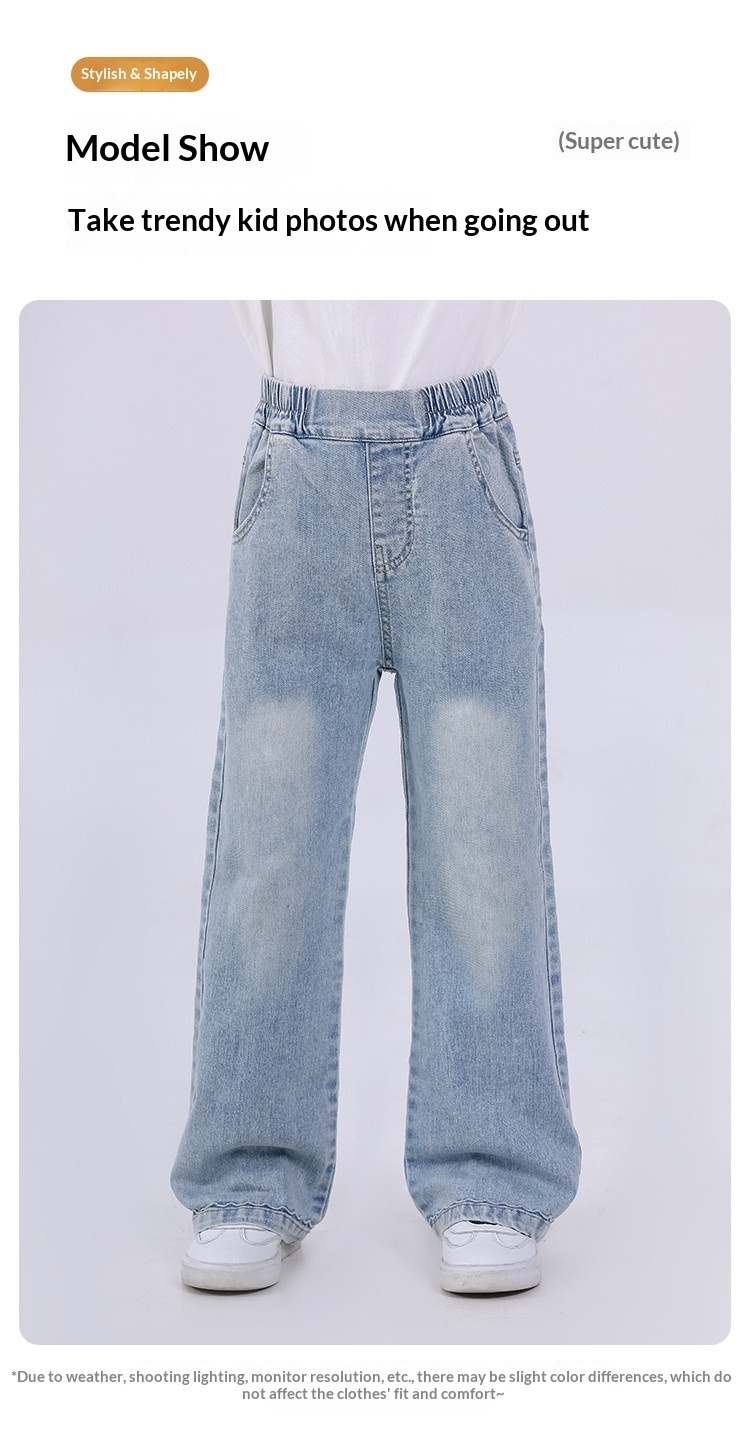 Mädchen-Schlagjeans Frühling & Sommer 2026 – Neu eingetroffen: Modische, leicht ausgestellte Bootcut-Hosen für Kleinkinder und Kinder – Lässige Jeans_voghion.com
