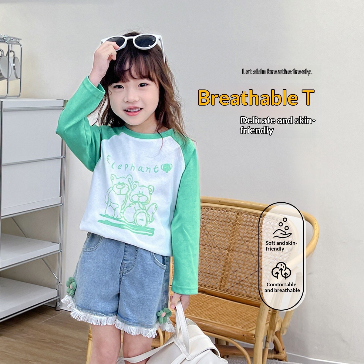 Girls' Spring Short Sleeve Crop Top, Color Block Cartoon Tee For Older Kids & Tweens, Trendy Sporty Casual Wear_voghion.com