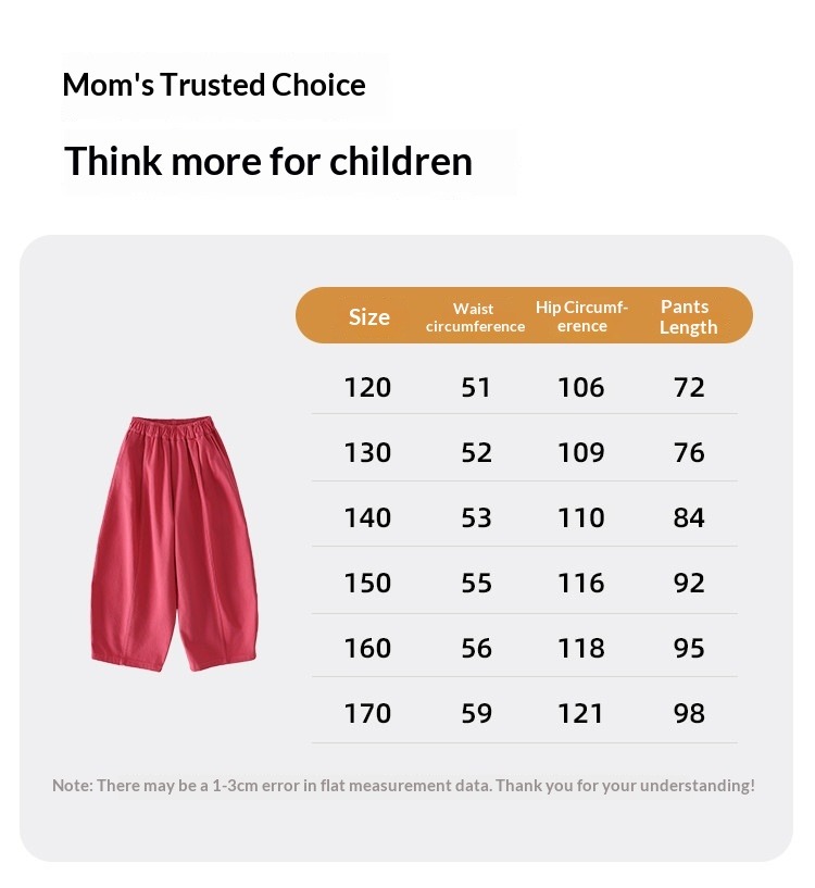 Solid Colour Loose Fit Trousers For Older Kids And Tweens_voghion.com