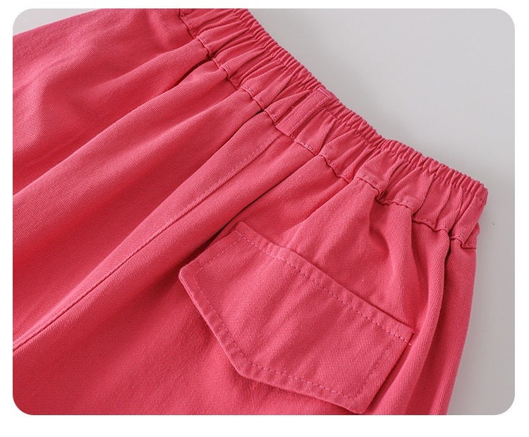 Solid Colour Loose Fit Trousers For Older Kids And Tweens_voghion.com